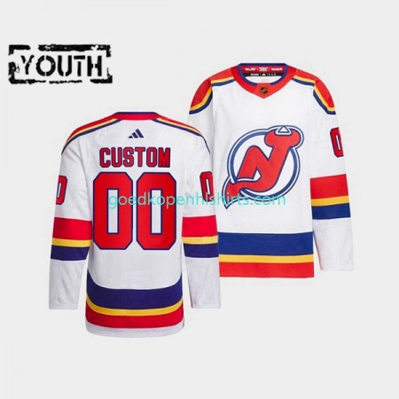 New Jersey Devils Custom Adidas 2022-2023 Reverse Retro Wit Authentic Shirt - Kinderen